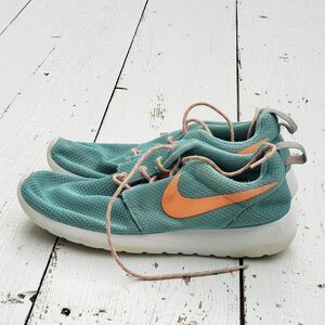 NIKE Women's Roshe Run Women Blue Coral Sneaker Shoes Sz US 10 EU 42